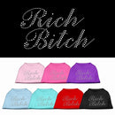 Pet Dog & Cat Shirt Rhinestone, "Rich Bitch"