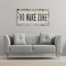No Wake Zone Sign, Canvas Print, Framed Sign, Sign Above Bed For Lake House, Nursery Decor, Lake Wall Art
