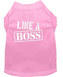 Pet Dog & Cat Shirt Screen Printed, "Like A Boss"