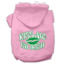Pet Dog & Cat Hoodie Screen Printed, "Kiss Me I'm Irish"