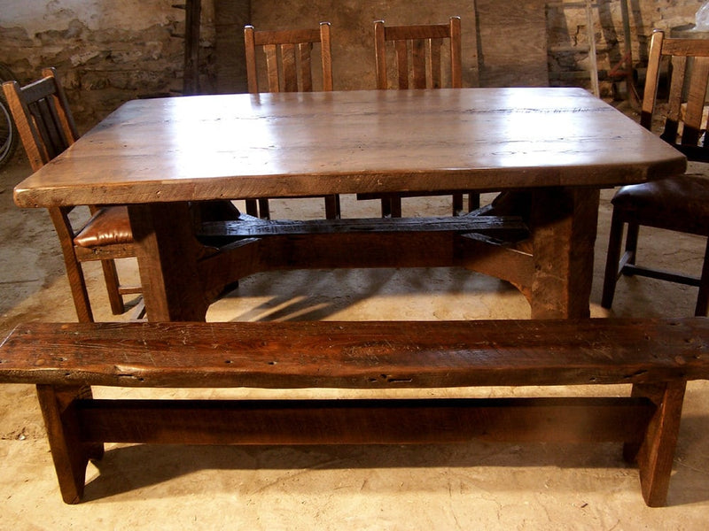 Custom Farm Table, Choose Your Size Antique Timber Table, Customizable Pine Table, Reclaimed Wood Dining Table