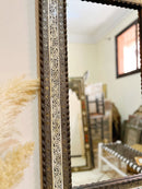 Moroccan Vintage Hand-Engraved Wall Mirror 39 in