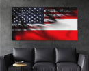 American and Austrian Flag Mashup, Austria Flag, Framed Canvas Print, Framed American Flag Art, Patriotic Immigrant Art