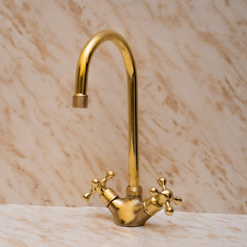 Unlacquered Brass Bathroom Sink Faucet