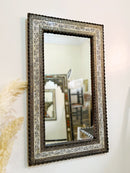 Moroccan Vintage Hand-Engraved Wall Mirror 39 in