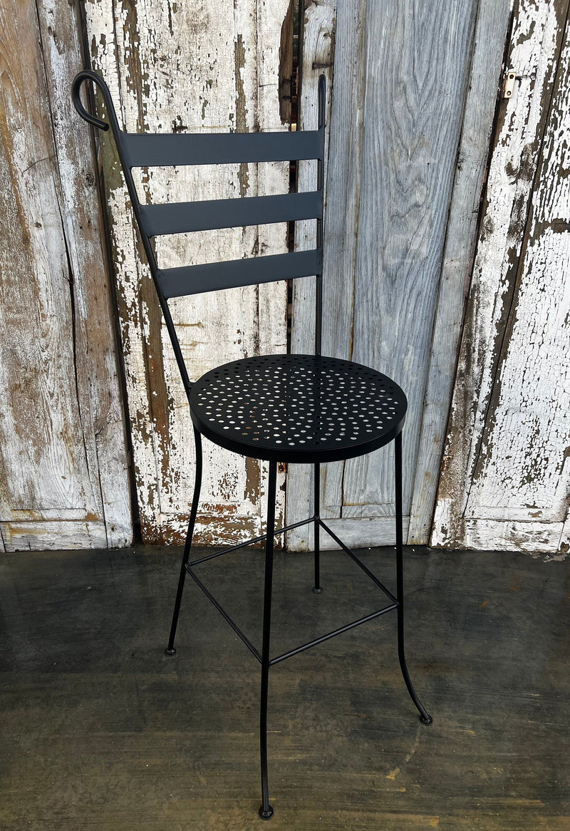 Wrought Iron Counter Stool, Outdoor Patio Dining Chair, Metal Chair, Garden Chair, Dining Chair, Iron Stool, Steel Chair