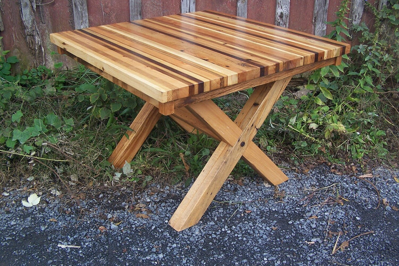 Butcher Block Island Table, Solid Wood Butcher Dining Table, Breakfast Table, Reclaimed Wood Table, Kitchen Table, Cabin Decor, Farmhouse