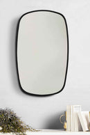 Black Framed Mirror - Rectangular Brass Wall Mirror