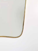 Italian Curved Brass Mirror - Butterfly Brass Wall Mirror