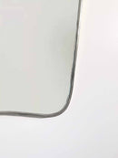Italian Curved Silver Brass Mirror - Butterfly Wall Mirror