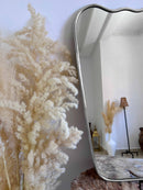 Silver Framed mirrors - Italian Wavy Brass Mirror