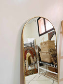Silver Frame Capsule Mirror - Brass Wall Mirror