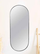 Silver Frame Capsule Mirror - Brass Wall Mirror