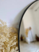 Black Framed Mirror, Asymmetrical Mirror, Irregular Brass Wall Mirror