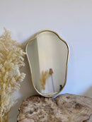 Black Frame Italian Mirror - Shield Brass Mirror
