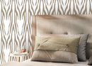Ikat Wallpaper with a Bold Chevron Motif in Beige - D009
