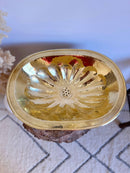 Brass Bathroom Sink - Flower Oval Drop-In Sink