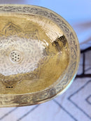 Brass Sink - Moroccan Oval Drop-In Engraved Sink