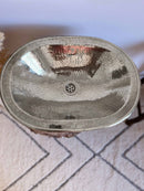 Brass Bathroom Sink - Hammered Oval Sink