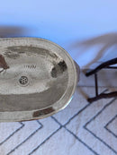 Silver Hammered Brass Sink - Oval Drop-in Silver Sink