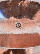 Silver Hammered Brass Sink - Oval Drop-in Silver Sink