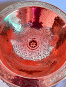 Round Copper Basin Sink - Engraved Brass Bathroom Sink