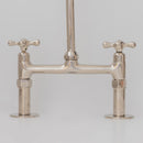 8" Nickel Finish Bridge faucet, Kitchen Island Faucet, Countertop Vintage Faucet
