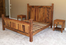 Reclaimed Wood Bed Frame, Cabin Bed, Solid Wood Platform Bed, Wormy Chestnut Bed Frame, Rustic Modern Bed, Wormy Chestnut Platform Bed, Boho