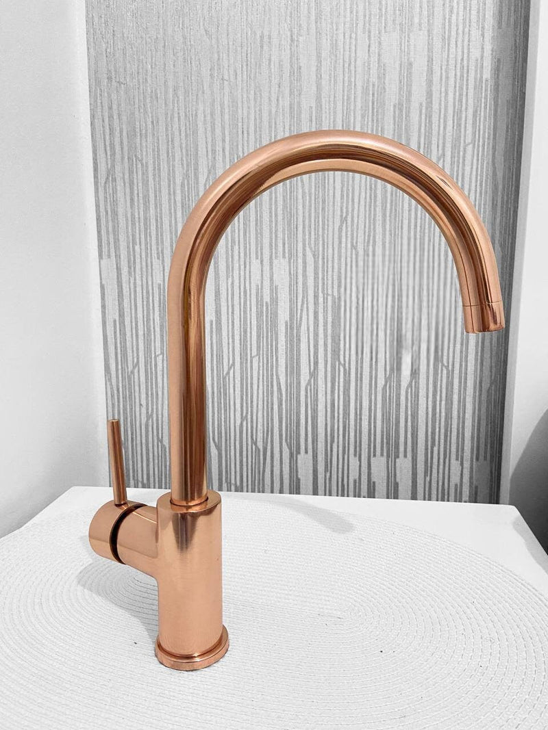 Copper Kitchen Mixer Tap Single Handle - Stylish and Functional Copper Faucet"