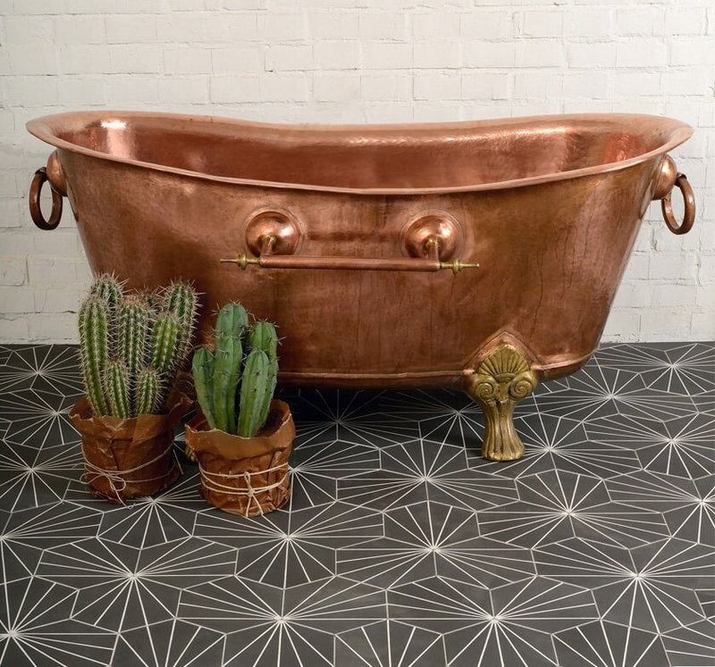 Vintage Clawfoot Copper Bathtub Bathroom