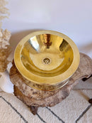 Silver Brass Basin Sink - Hammered Bathroom Basin