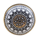 Mascot Hardware Ceramic Round 1-7/9 in. Black & Gold Drawer Cabinet Knob