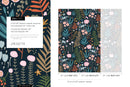 Floral Wallpaper with Whimsical Wildflowers in Pink, Teal, and Orange - D117