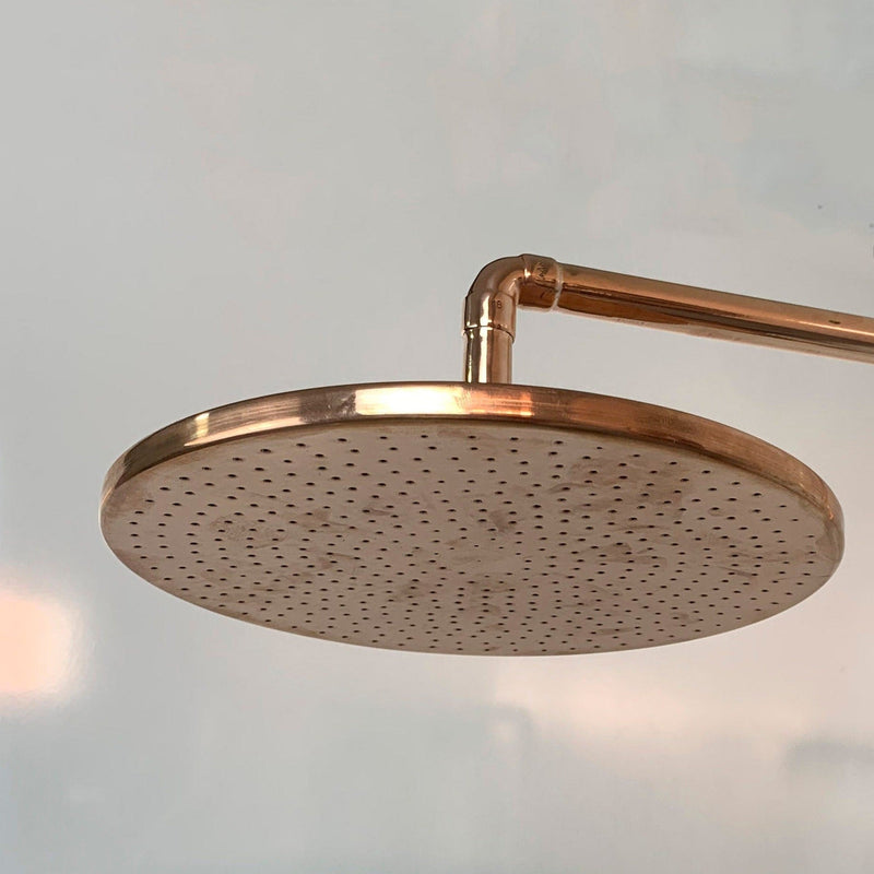 Unlacquered Copper Showerhead - Natural Copper Rain Shower Head