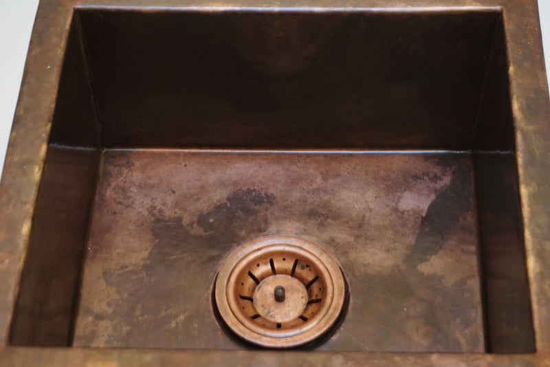 Undermount Aged Copper Kitchen Bar Sink Various Sizes
