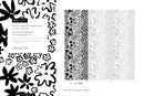 Floral Wallpaper Featuring Hand-Drawn Blooms in Black and White - D165