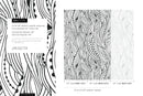 Abstract Wallpaper with Flowing Wavy Lines in Black and White - D176