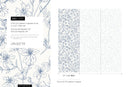 Floral Wallpaper Featuring Hand-Drawn Wildflowers in Blue - D307