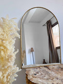 Antique Brass Arch Mirror