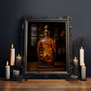 Spooky Jar - Haunted House In A Jar - Mini Worlds - Creepy Halloween Art - Framed Canvas Print