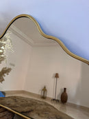 Black Frame Brass Mirror -  Cloud Wall Mirrors