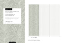 Botanical Wallpaper with a Modern Minimalist Leaf Motif in Sage Green and White - D329