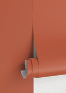 Solid Color Wallpaper with a Warm Terracotta Tone - D427