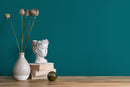 Solid Color Wallpaper in Skobeloff Teal - D444