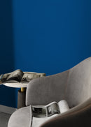 Solid Color Wallpaper with a Suede Texture in Deep Blue - D447