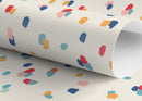 Abstract Wallpaper with Colorful Brush Strokes in Blue, Red, and Yellow - D347