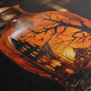 Spooky Jar - Haunted House In A Jar - Mini Worlds - Creepy Halloween Art - Framed Canvas Print
