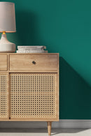 Solid Color Wallpaper in a Rich Green-Turquoise - D469