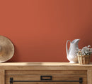 Solid Color Wallpaper with a Warm Terracotta Tone - D427