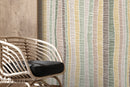 Abstract Wallpaper with Hand-Drawn Vertical Stripes in Green, Brown, and Yellow - D510